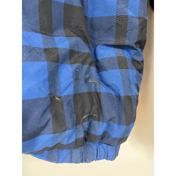 VTG Polo Ralph Lauren Sport Men's Blue Checkered Down Puffer Jacket Sz XL - Picture 8 of 10